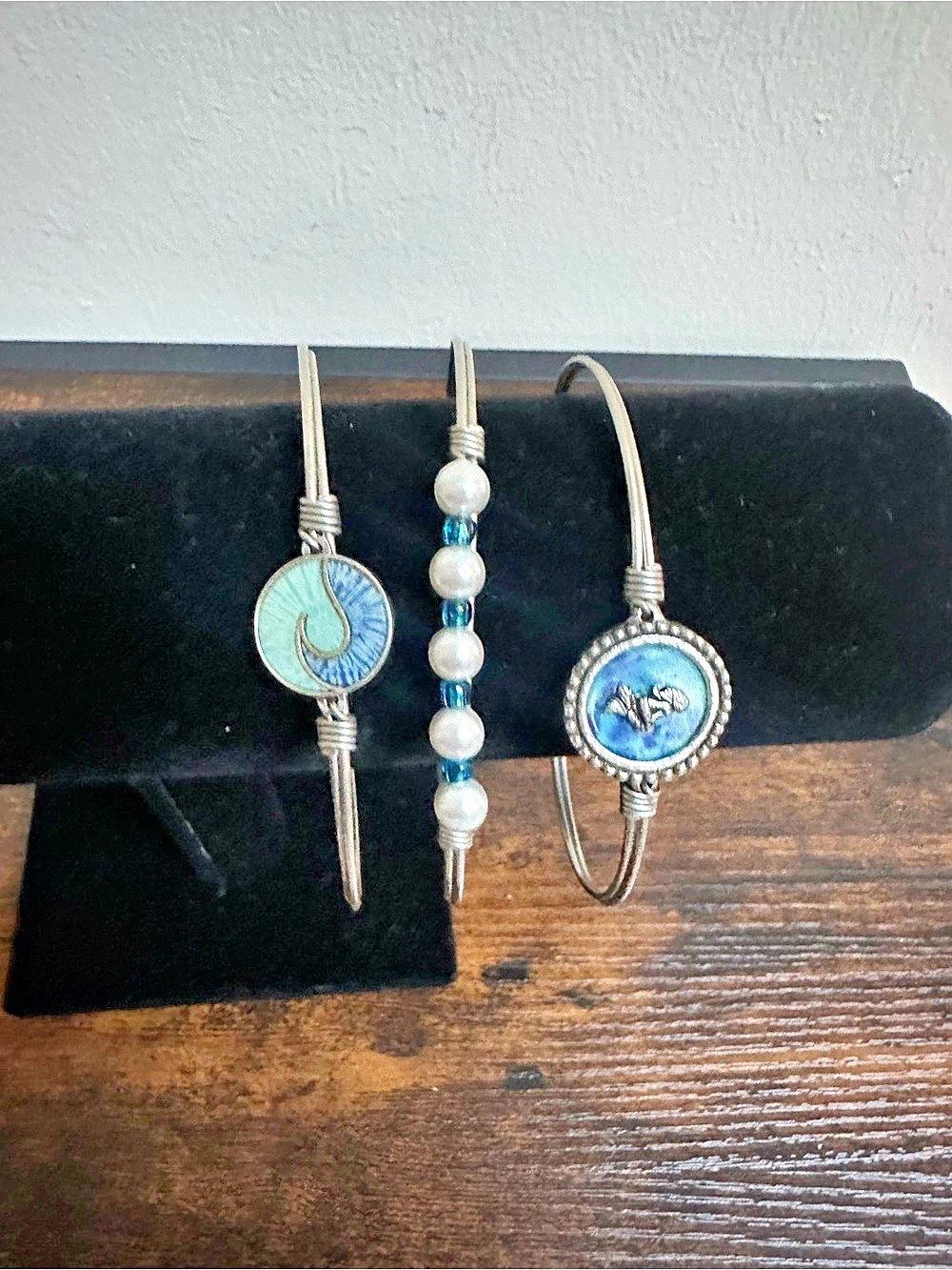 Luci and Danni Bracelet Set Silver & Blue